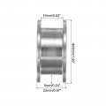Uxcell 2pcs H Groove Track Wheel 1 89 304 Stainless Steel Sliding Gate Double Bearing Rollers For Inverted Industrial Machines