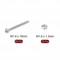 Uxcell M1 6x16mm Pan Phillips Cross Head Screws 100pcs And 6 Hexagon Hex Nut 304 Stainless Steel 25pcs