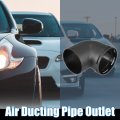 X Autohaux 75mm Car Air Diesel Heater Duct Warm Ducting Pipe Elbow Outlet Connector Black