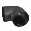 X Autohaux 75mm Car Air Diesel Heater Duct Warm Ducting Pipe Elbow Outlet Connector Black