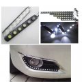 Polarlander 2pcs 6led Eagle-eye Waterproof Flexible Car Daytime Running Lights Led 12v High Power Drl Styling Parking Fog Lamps