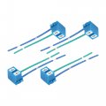 Uxcell Dc 12v H7 Car Light Socket Female Ceramic Headlight Wire Harness Connector 4pcs