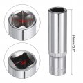 Uxcell 2 Pcs 3 8 Inch Drive 12mm 6-point Deep Socket Metric Steel With Chrome Plated