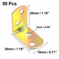 Uxcell Stainless Steel Shelves Corner Brace 30mmx30mmx18mm Metal Joint Round End L Shape Right Angle Fastener Joints Support