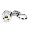 Dodge Scat-pack Logo In White Chrome Finish Engine Piston And Rod Metal Key Chain
