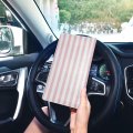 Kigai Pink Stripes Car Registration Insurance Holder Auto Glove Box Organizer Wallet Leather Manual Folder For Driver S License