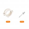 Uxcell 32mm Dia Pipe Hose Clips Pvc Bracket Clamps Split Ring Hangers Support With Nail For Water 8pcs