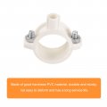 Uxcell 32mm Dia Pipe Hose Clips Pvc Bracket Clamps Split Ring Hangers Support With Nail For Water 8pcs