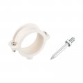Uxcell 32mm Dia Pipe Hose Clips Pvc Bracket Clamps Split Ring Hangers Support With Nail For Water 8pcs