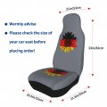 Vintage Sunflower Germany German Flag Car Front Seat Covers Set Of 2 Washable Breathable Vehicle Cushion Protector For Sedan