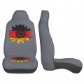 Vintage Sunflower Germany German Flag Car Front Seat Covers Set Of 2 Washable Breathable Vehicle Cushion Protector For Sedan