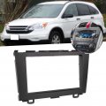 Fydun Audio Stereo Panel Car Dvd Fascia Dash 2 Din Frame Trim Kit Black For Honda Crv 07-10