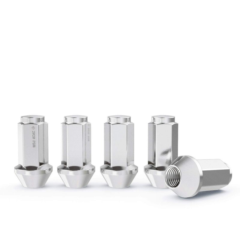Stancemagic 24pcs Chrome 14x1 5 Lug Nuts 13 16 Hex Oe Style Large Acorn Seat 2 25 Length 1 Width Cone For Chevy Gmc Buick