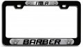 I M A Barber Career Bl Steel License Plate Frame Raised Epoxy Style Tag Holder 