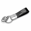 Ipick Image Made For Ford Mustang Mach-e Genuine Black Leather Strap Loop Key Chain