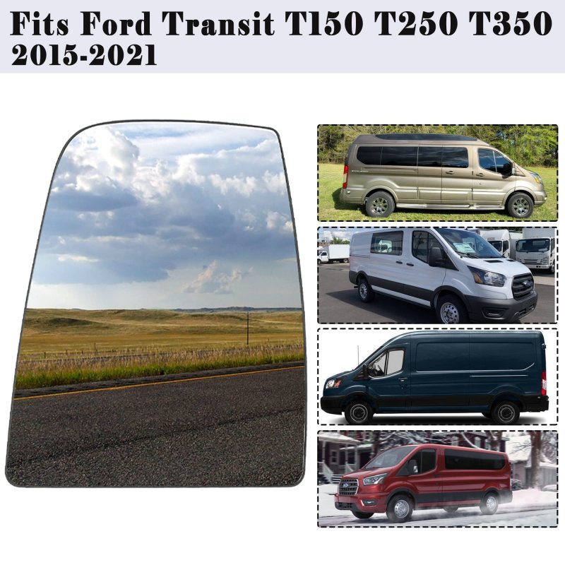 Driver Side Mirror Glass For 2015 2021 Ford Transit T150 T250 T350 Left Heated Power Convex Ck4z17k707b Ck4z17k707d