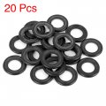 X Autohaux 20pcs M14 Rubber Oil Drain Plug Gaskets Replacement Universal Black For Car