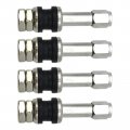 New 4pcs Tr48 Bolt On Tire Valve Stem 1 Long From Wheel Surface To Tip Chrome Metal High Pressure Flush With Cap Fit Standard 0