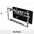 2pack Car License Plate Frames Cute Baby Panda Lovely Bear Animals Aluminum Accessories With 4 Holes And Screws
