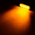 4x Amber Ultra Thin 4-led Warning Emergency Flashing Strobe Light Bars Surface Mount For Car Van Truck Jeep 4x4 Suv Atv Utv