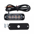 4x Amber Ultra Thin 4-led Warning Emergency Flashing Strobe Light Bars Surface Mount For Car Van Truck Jeep 4x4 Suv Atv Utv