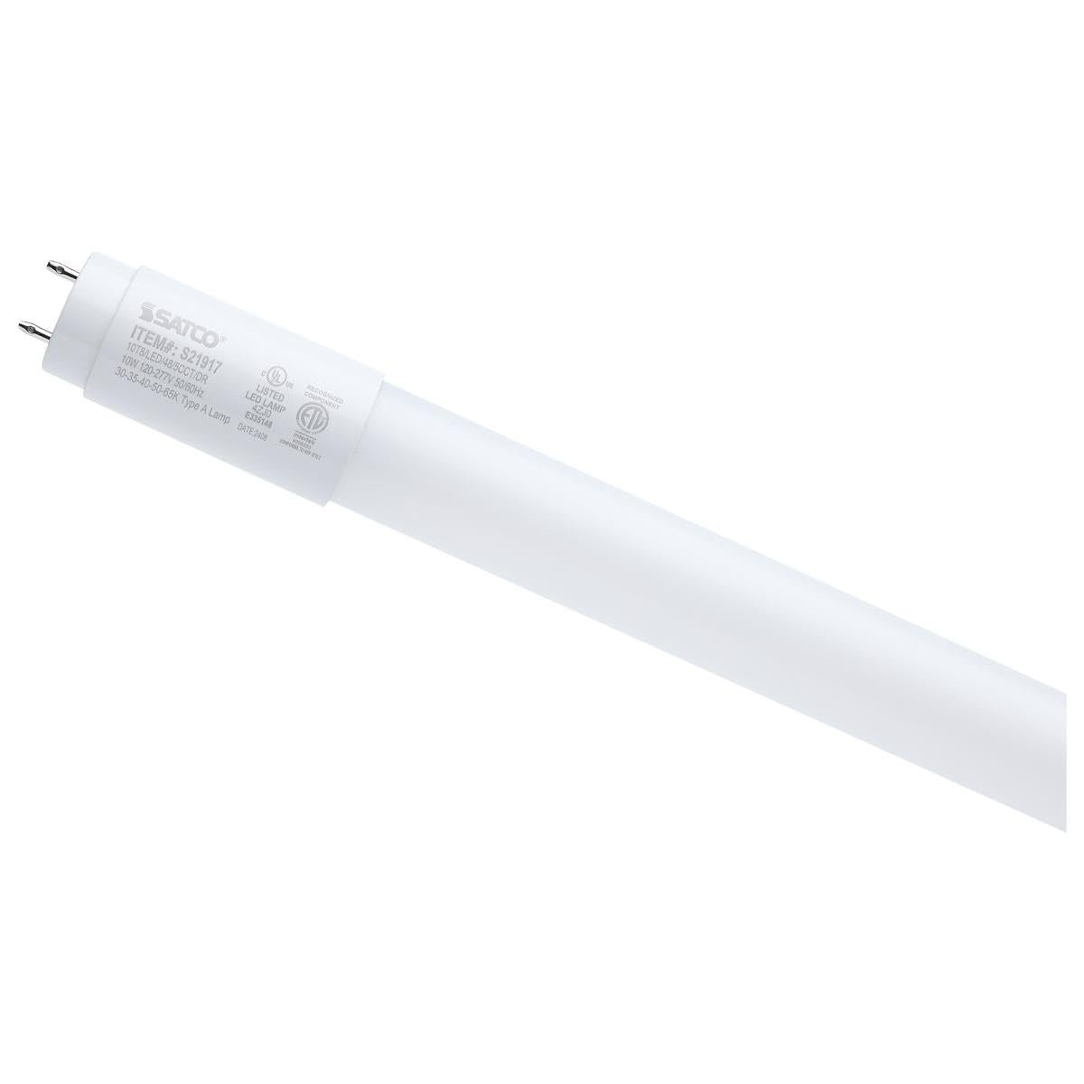 10w 4 Ft T8 Led G13 Base Cct Selectable Frosted Type A Bulb S21917 Soft White To Daylight 50000 Hour Rated Life
