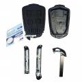 Hqrp Folding Flip Key Fob Shell Remote Case Keyless Entry With 5 Buttons And Cr2032 Battery For Cadillac Ats Cts Xts Xt5 Ct6