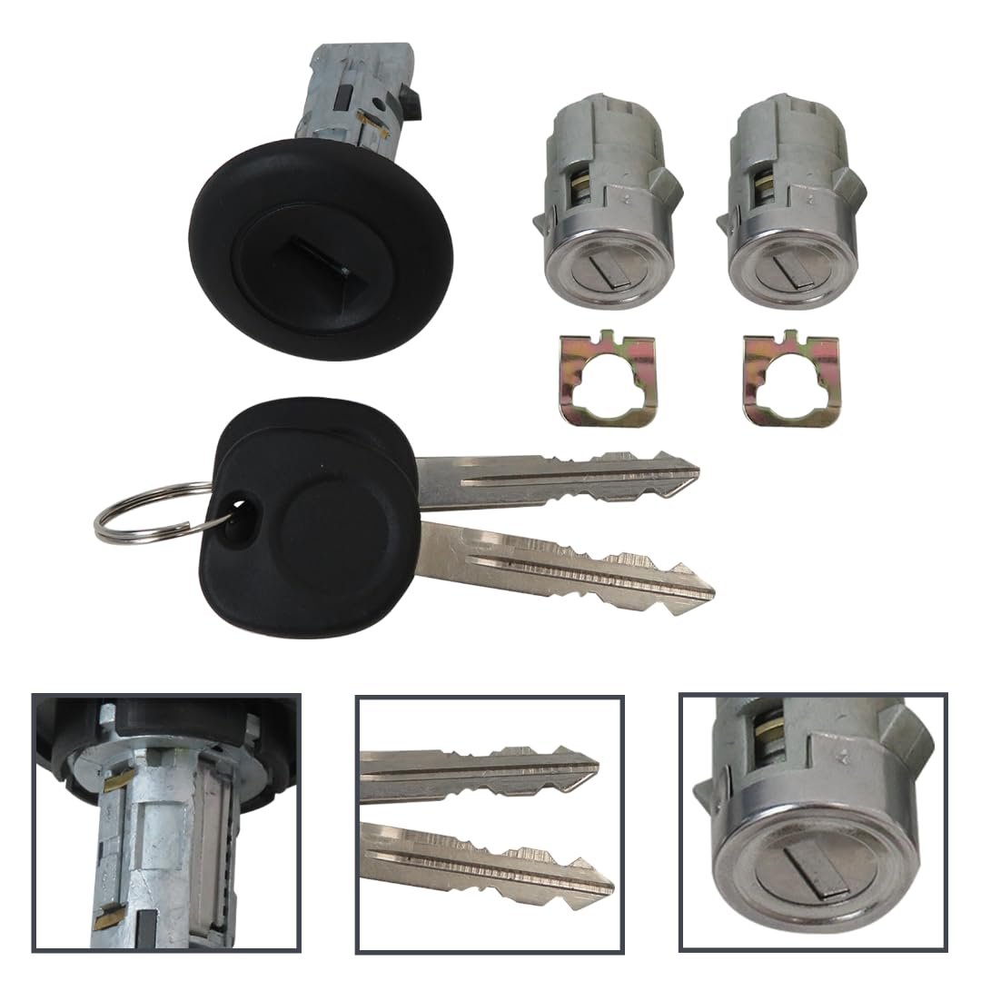 Version Pair Of Ignition Lock Cylinder W Front Door With Keys 707835 For Suburban 2003 2004 2005 2006 Repl 706592 598007