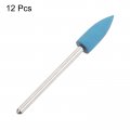 Uxcell 12pcs 2000 Grits Abrasive Mounted Stone 2 35mm Shank 1 4 6mm Dia Pointed Point Heads Grinding And Polishing Wheels For
