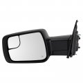 Trq Exterior Mirror Assembly Power Heated Spotter Glass Temp Sensor Checkered Style Lh Driver Side With Opposite Cap For Ram 