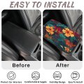 Qsirbc Car Center Console Covers Hibiscus Colorful Flowers Plush Soft Memory Foam Arm Rest Cover 12 8 X Auto Armrest Storage