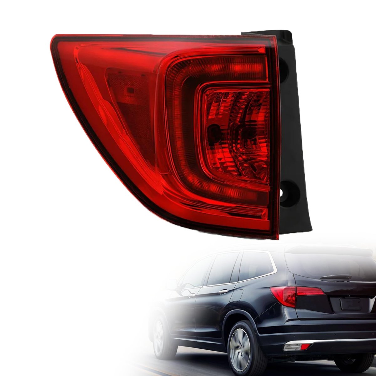 Outer Left Tail Light Assembly Replacement For Pilot 2016 2017 2018 Lh Rear Lamp 33550tg7a01 Red
