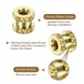 Uxcell 40pcs Knurled Insert Nuts M2 5x4 5 L X5mm Od Brass Female Threadeds Heat Set Insert For 3d Printing Components And