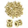 Uxcell 40pcs Knurled Insert Nuts M2 5x4 5 L X5mm Od Brass Female Threadeds Heat Set Insert For 3d Printing Components And