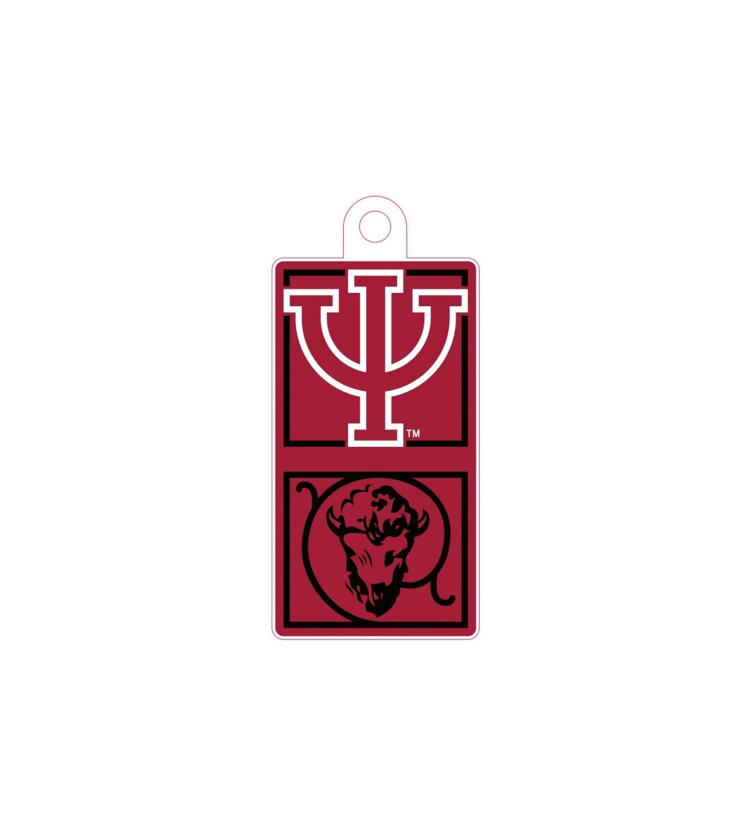 Officially Licensed Indiana Hoosiers Acrylic Keychain Ncaa Team Graphics Key Holder Accessories For Car Keys Luggage And Bags