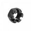 M10x1 25mm Hexagon Slotted Nut Grade 4 8 Carbon Steel Hex Castle Nuts Black 10pcs