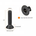 Uxcell 5-40x1 2 Flat Head Socket Cap Screws 10 9 Grade Carbon Steel Hex Countersunk Screw Bolts Machine Fasteners Fully