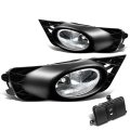 Auto Dynasty Pair Of Clear Lens Bumper Driving Fog Lights Bezel Switch Compatible With Honda Civic 09 10 11 Sedan