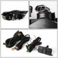Auto Dynasty Pair Of Clear Lens Bumper Driving Fog Lights Bezel Switch Compatible With Honda Civic 09 10 11 Sedan