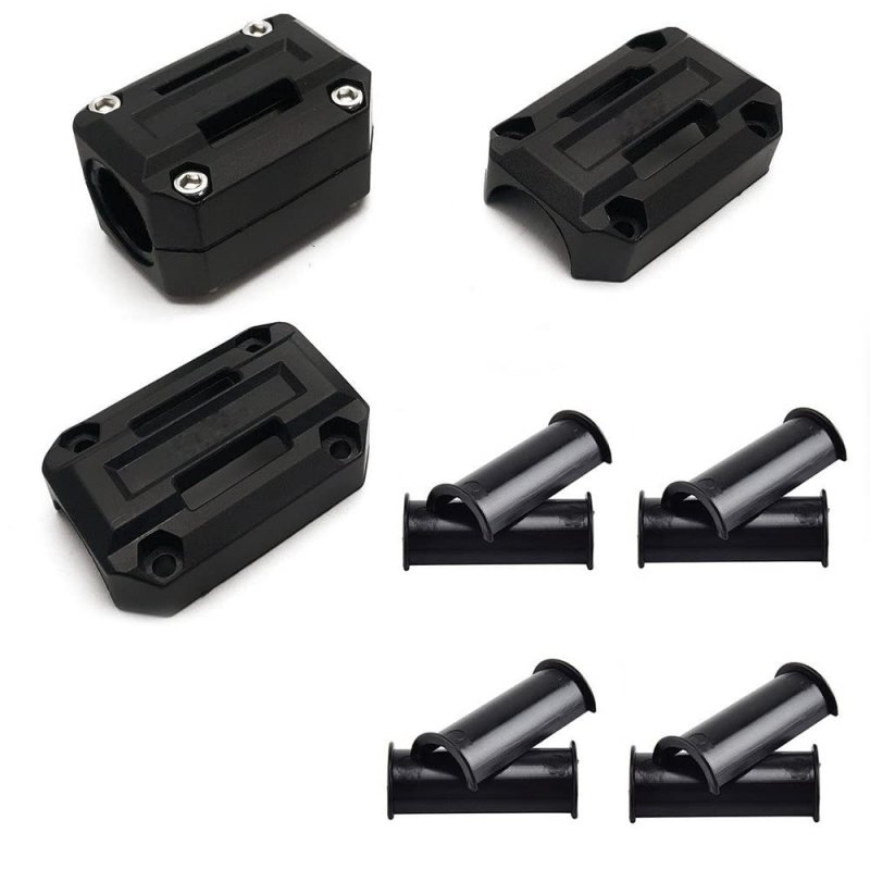 Engine Guard Bumper Block Decor For 22mm 25mm 28mm Motorcycle Bumpers Xt1200z Super Tenere And Other Adventure Bikes Black