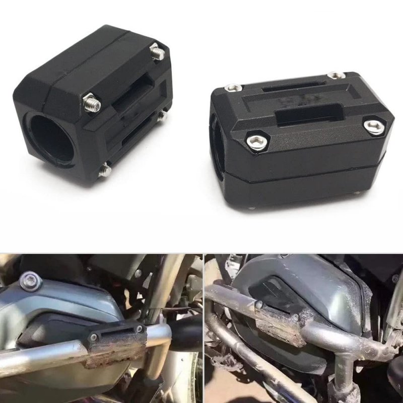 Engine Guard Bumper Block Decor For 22mm 25mm 28mm Motorcycle Bumpers Xt1200z Super Tenere And Other Adventure Bikes Black