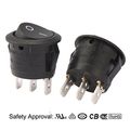Uxcell 5pcs Ac250v 10a 125v 12a 3p Spdt I O Round Button Boat Rocker Switch Toggle On Off