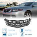 Black Front Upper Hood Bumper Grille For Acura Tsx 2009 Base V6 2 4l L4 Gas Kidney Grill 1pcs