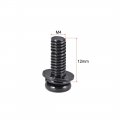 Uxcell M4 X 12mm Carbon Steel Phillips Pan Head Machine Screws Bolts Combine With Spring Washer And Plain Washers 50pcs
