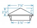 Woodway Copper Pyramid Post Cap Fits 5 With Premium Redwood Trim 1pc