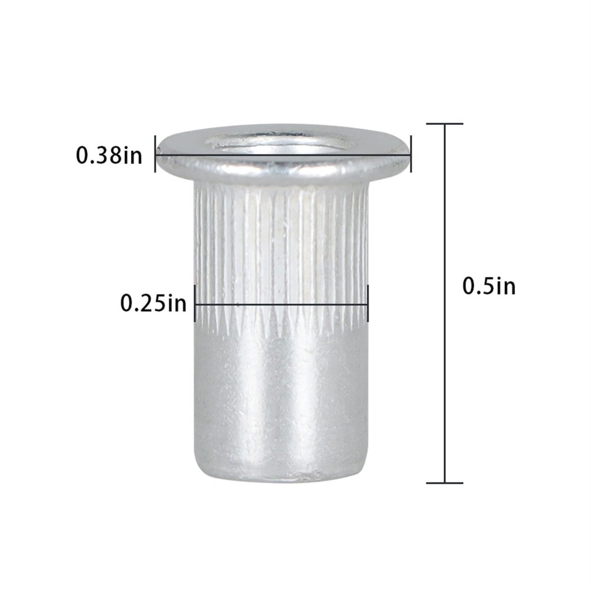 100pcs 10-24 Unc Rivet Nuts Kit Made Of Aluminium