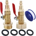 2pcs Brass Winterize Adapters Blowout Kit W 1 4 Quick Connect Plug Female Male 3 Ght Thread Garden Water Hose Threading Adapter 