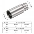 Uxcell Shower Head Extension Arm Stainless Steel 1 2pt Male To Female Thread 60mm Length Cast Pipe Fitting Coupler