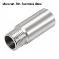 Uxcell Shower Head Extension Arm Stainless Steel 1 2pt Male To Female Thread 60mm Length Cast Pipe Fitting Coupler