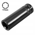 Uxcell 2 Pcs 1 2-inch Drive By 17mm Deep Impact Socket Cr-v 6-point Metric